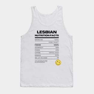 Lesbian Nutrition Facts Tank Top